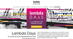 Desktop Screenshot of lambdadays.org